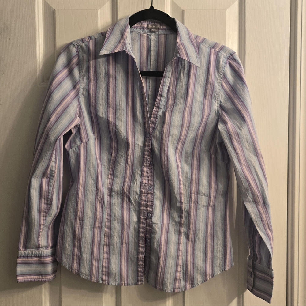 Ann Taylor Multicolor Striped Blouse